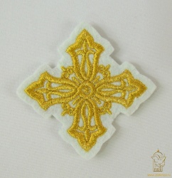 Крест 4 ВИЗАНТИЯ белый с золотом, 6-7 см Крест 4 ВИЗАНТИЯ белый с золотом, 6-7 см