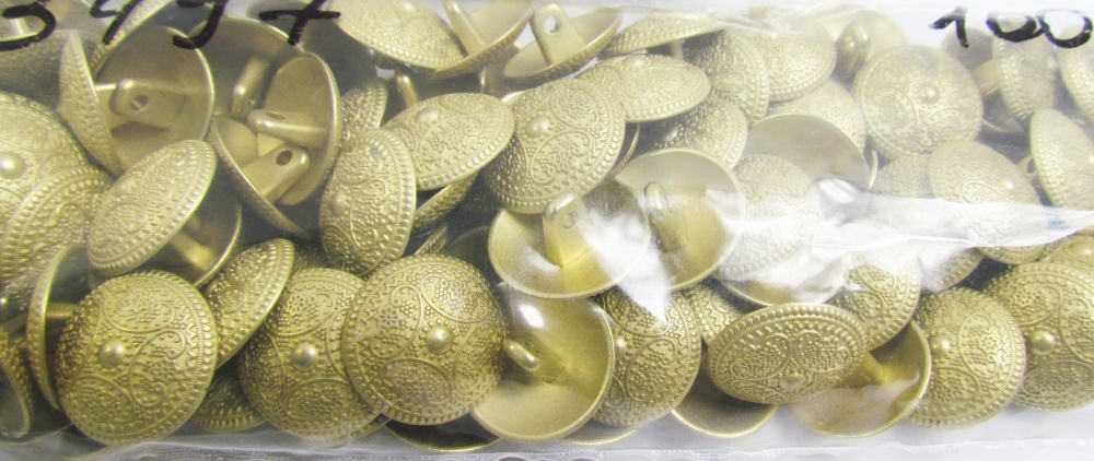 Пуговицы БОЯРСКАЯ светлое золото, металл, 19 мм