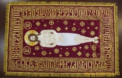 Плащаница Спаситель, 115х75, габардин вышитая