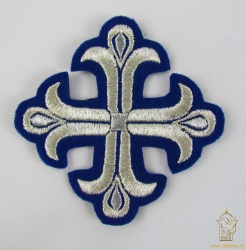 Крест 3 ЛУКОШКО, синий с серебром,8-9 см