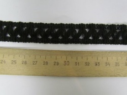 Кружево хлопок, черное