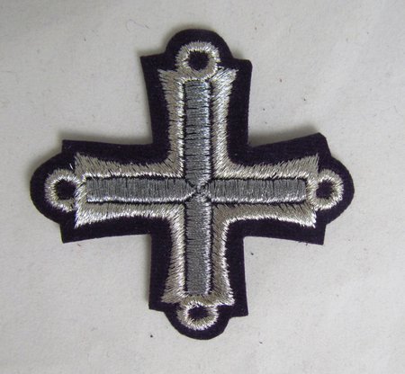 Крест 4 ПЕТЕЛЬНЫЙ, фиолетовый с серебром,6-7 см