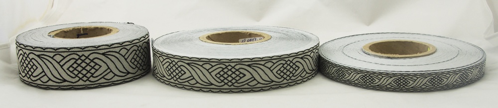 Галун КОСИЧКА, черный с серебром, шир. 1,8 см, РА