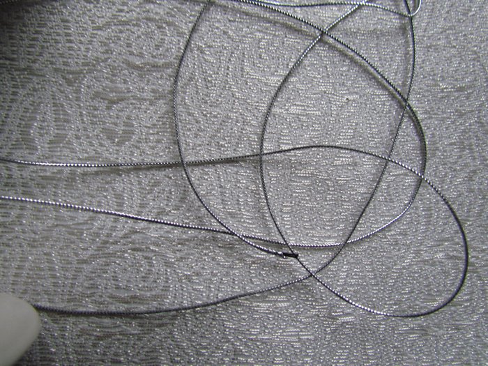 Шнур отделочный 1 мм, серебрянный, плоский, 50 м