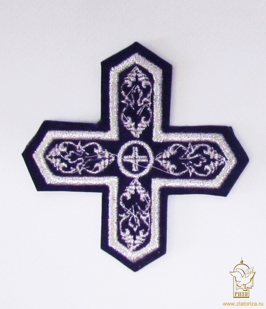 Крест 3 ДМИТРОВСКИЙ, фиолетовый с серебром,8-9 см