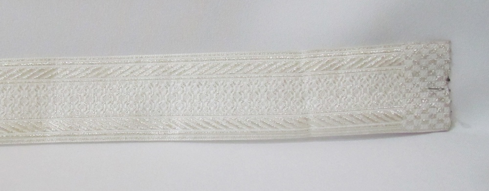 Галун РОМАШКА, белый со светлым серебром, шир. 4 см, РА