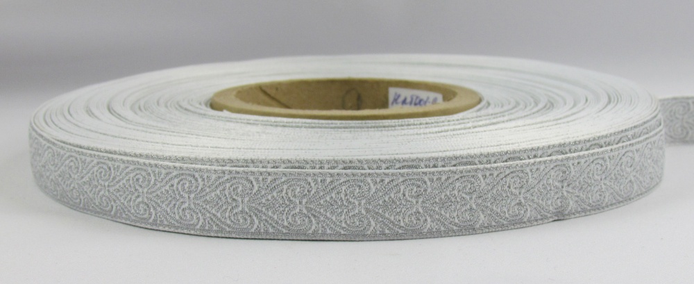 Галун АФИНЫ, белый с темным серебром, шир. 2,2 см, РА