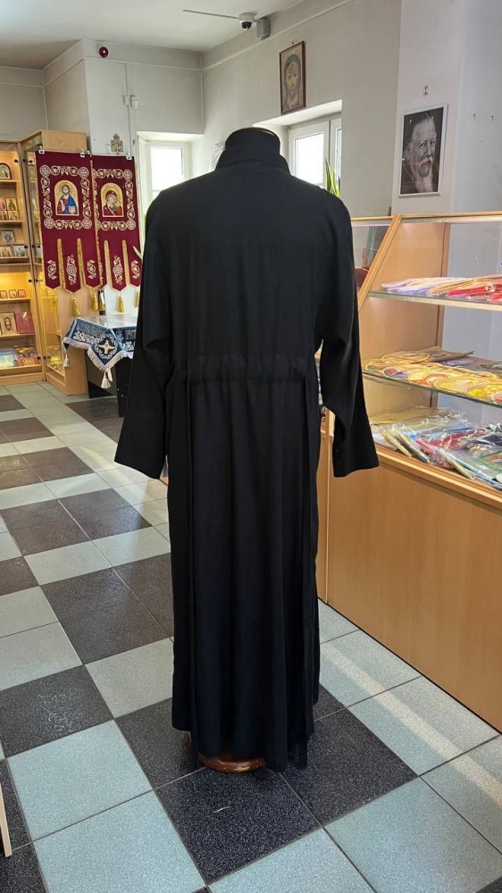 Подрясник Греческий, мужской, лен, вискоза черный