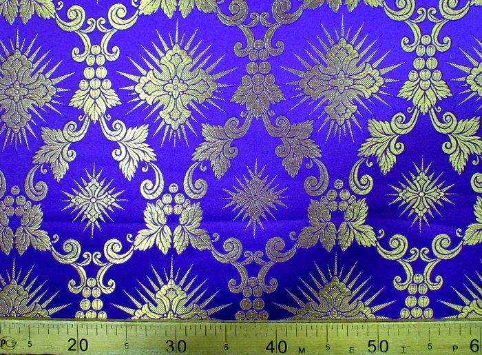 Шелк ЛОЗА, фиолетовый с золотом, шир. 150 см, Рахманово