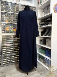 Подрясник Греческий, мужской, мокрый шелк, синий Подрясник Греческий, мужской, мокрый шелк, синий