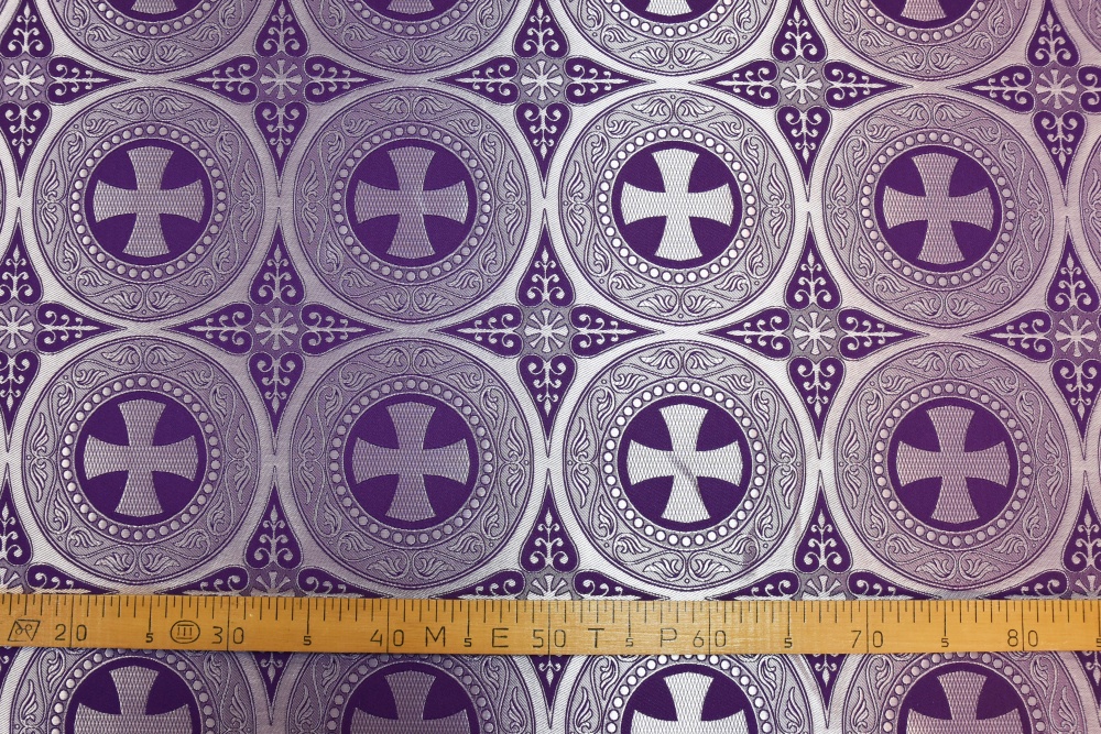 Шелк ЭФЕС, фиолетовый с серебром, шир. 165 см