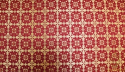 Шелк ЗВОНАРИ, красный с бордо окантовкой, с золотом, шир. 150 см, Рахманово Шелк ЗВОНАРИ, красный с бордо окантовкой, с золотом, шир. 150 см, Рахманово