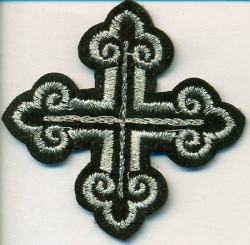 Крест 4 КАШТАН черный с серебром,6-7 см