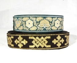 Тесьма жаккардовая, с люрексом, шир. 3-4 см