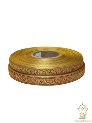 Галун ПЕРЕЗВОН, бордо с золотом, шир. 2,2 см, РА