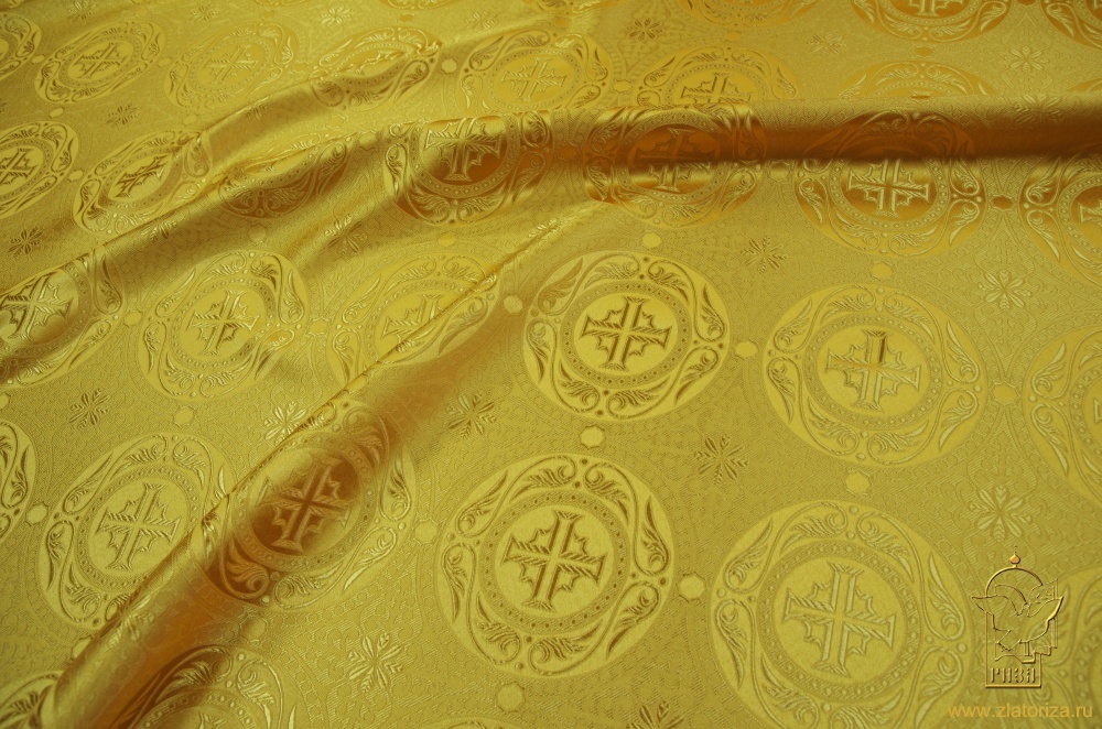 Шелк КОРИНФ, желтый, шир. 150 см, Рахманово