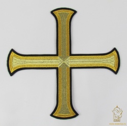 Крест Престол/Жертвенник БУЛАТ, черный с золот, 22,5 см ВИО