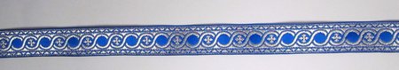 Галун ГОРОХ, голубой с серебром, шир. 2,3 см, ФР