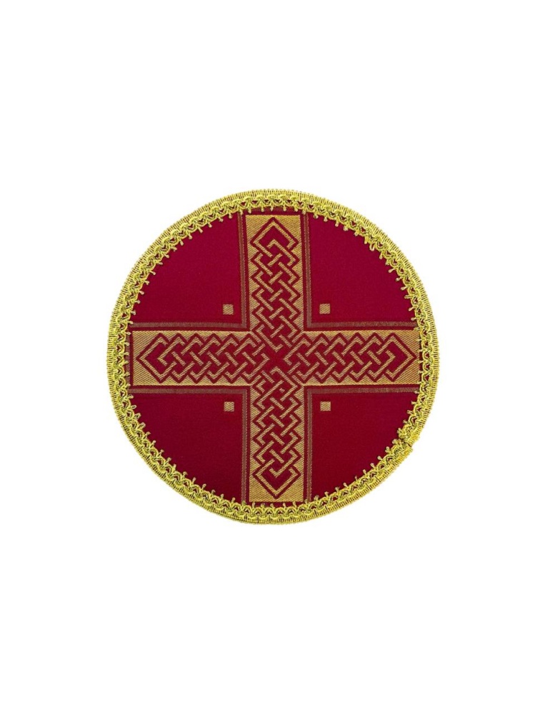 Салфетка под подсвечник, парча, диаметр 15 см