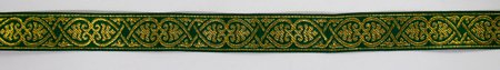 Галун АФИНЫ, зеленый с золотом, шир. 2,3 см, ФР