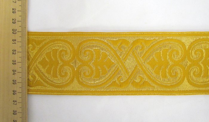 Галун АФИНЫ, горчица с золотом, шир. 6 см, ФР