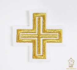 Крест 4 АНДРЕЕВСКИЙ, белый с золотом, 6-7 см Крест 4 АНДРЕЕВСКИЙ, белый с золотом, 6-7 см