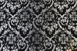 Шелк КАНА, черный с серебром, шир. 165 см