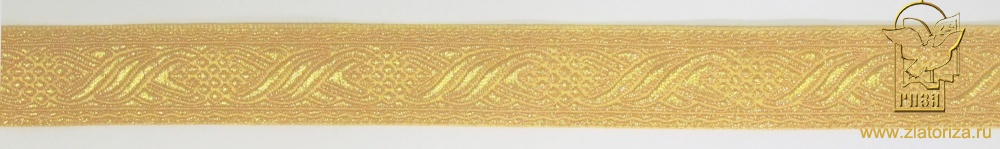Галун КОСИЧКА, желтый с золотом, шир. 2,2 см, РА