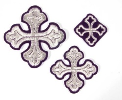 Набор крестов, требный, ЛУКОШКО, фиолетовый с серебром, 9 шт Набор крестов, требный, ЛУКОШКО, фиолетовый с серебром, 9 шт
