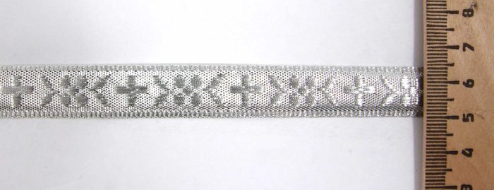 Галун ИНДИЯ ролик сереб. шир. 1,5 см