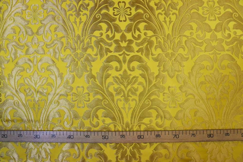 Парча КУПИНА, желтая с золотом, шир. 155 см