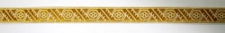 Галун ДУБОК, белый с золотом, шир. 1,5 см, ФР