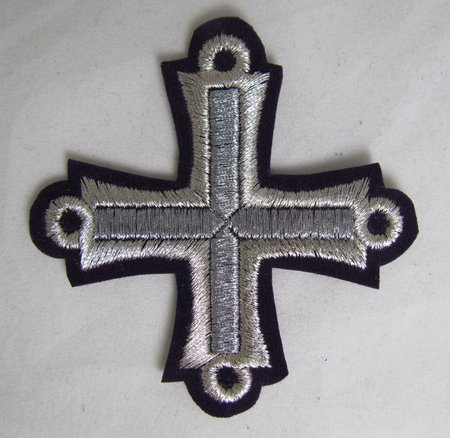 Крест 3 ПЕТЕЛЬНЫЙ, фиолетовый с серебром,8-9 см