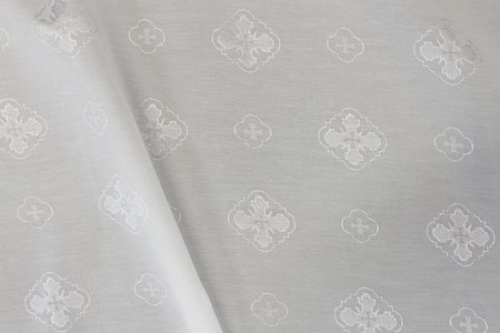 Подкладочная, жаккард церковный, белая, 150 см. , вискоза