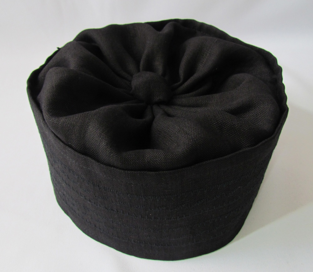 Скуфья греческая, лен черный