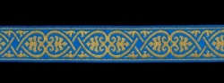 Галун АФИНЫ, голубой с золотом, шир. 2,3 см, ФР