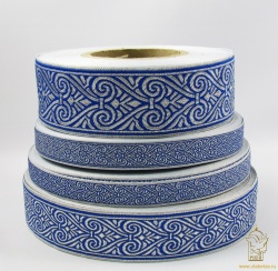 Галун АФИНЫ, синий с серебром, шир. 2,2 см, РА