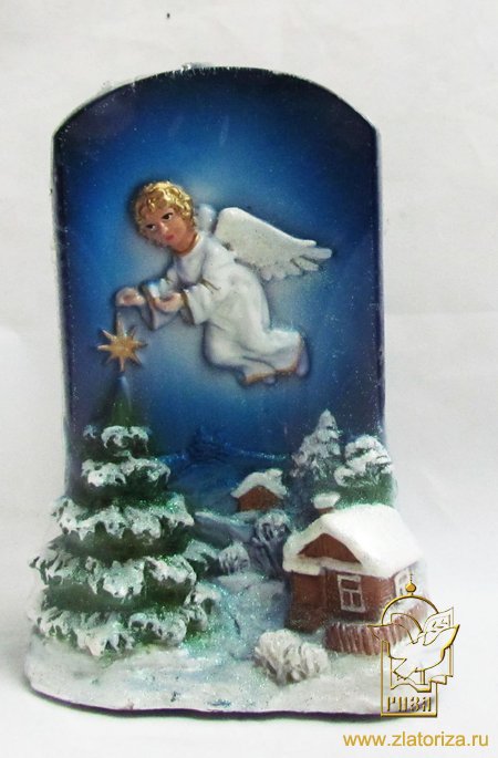 Свеча Рождественский Ангел большая декоративная 11х16х7 см