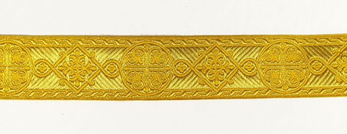 Галун ВИЗАНТИЯ, желтый с золотом, шир. 4 см, ФР