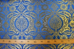Шелк ВИФАНИЯ, голубой с золотом, шир. 165 см