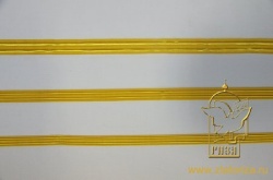 Тесьма для погон, желтая, шир. 1. 0 см, арт . М 118, 20 м в упаковке