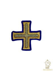 Крест 4 АНДРЕЕВСКИЙ, синий с золотом, 6-7 см