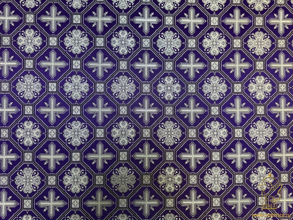 Шелк СВЕТЛАНА, фиолетовый с серебром, шир. 150 см, Рахманово