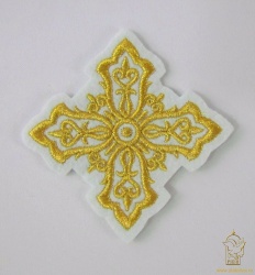 Крест 3 ВИЗАНТИЯ белый с золотом, 8-9 см Крест 3 ВИЗАНТИЯ белый с золотом, 8-9 см
