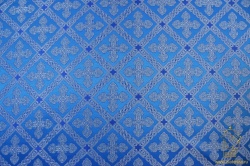 Парча ПРЕОБРАЖЕНИЕ, голубая с серебром, шир. 150 см, Рахманово