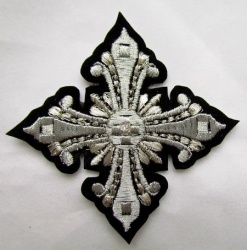 Крест 3 ВАНИН, черный с серебром,8-9 см Крест 3 ВАНИН, черный с серебром,8-9 см