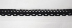 Кружево 142, плетеное черное, шир. 2 см