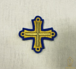 Крест 4 ПЕТЕЛЬНЫЙ, синий с золотом,6-7 см Крест 4 ПЕТЕЛЬНЫЙ, синий с золотом,6-7 см