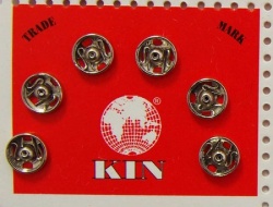 Кнопки пришивные металл KOH-I-NOOR диам. 7 мм (6 шт. в блистере)