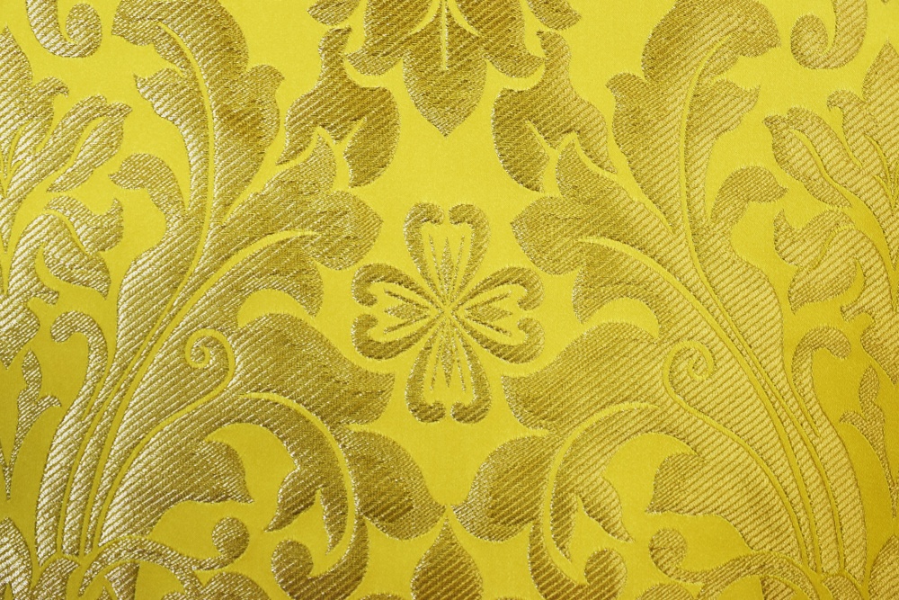 Парча КУПИНА, желтая с золотом, шир. 155 см
